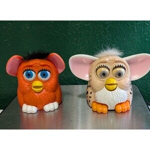 McDonalds Furby Toys 1998 Tiger Electronics - Hard Plastic  Lot Of 2 Vintage